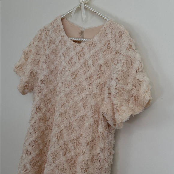 Chic Cream Lace Mini Dress - Picture 4 of 8